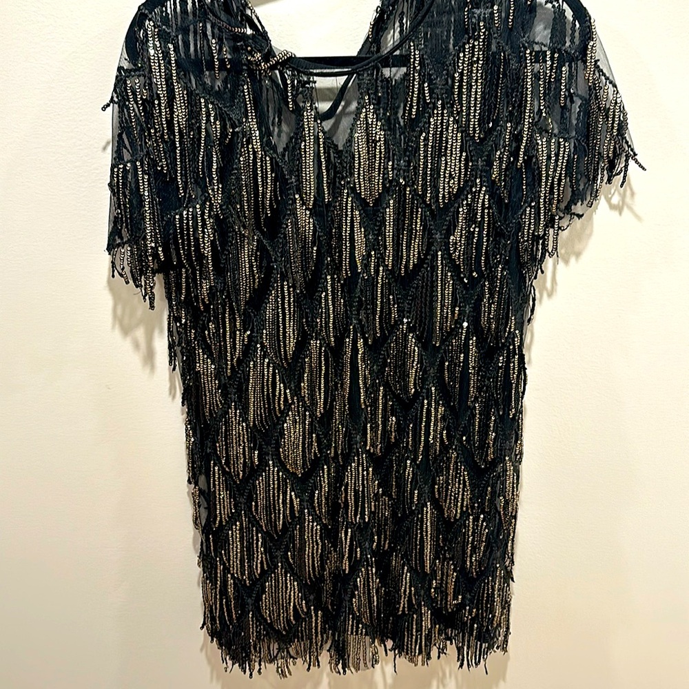 Black sequin dress